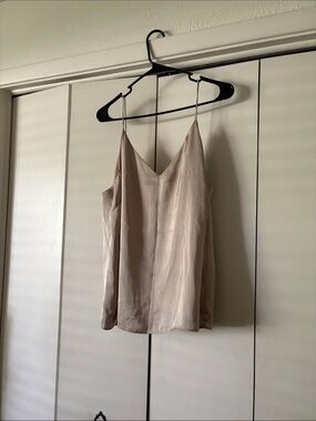 Silky V-Neck Spaghetti Strap Tank Top